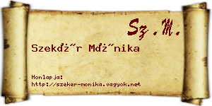 Szekér Mónika névjegykártya