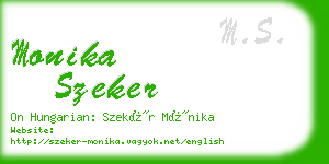 monika szeker business card